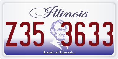 IL license plate Z353633