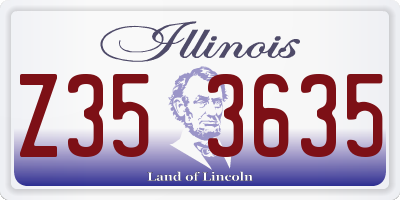 IL license plate Z353635