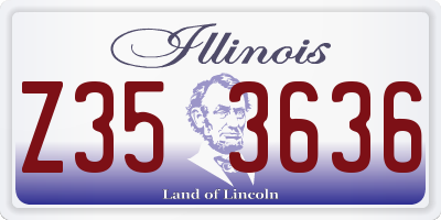 IL license plate Z353636