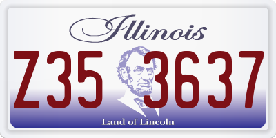 IL license plate Z353637