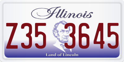 IL license plate Z353645
