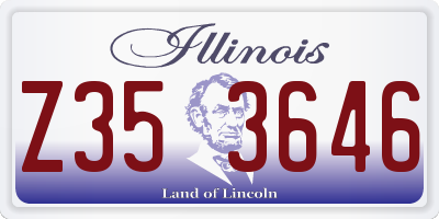 IL license plate Z353646