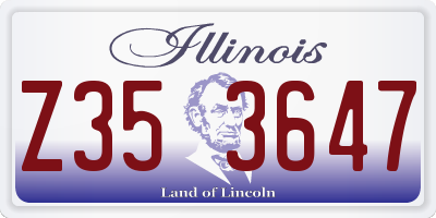 IL license plate Z353647
