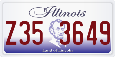 IL license plate Z353649