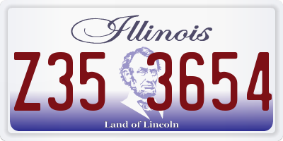IL license plate Z353654