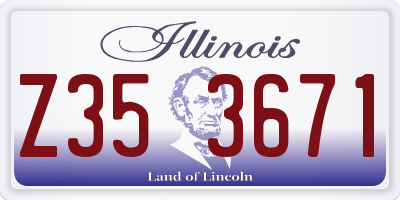 IL license plate Z353671