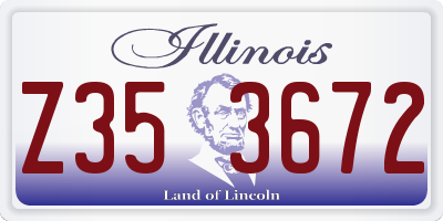 IL license plate Z353672