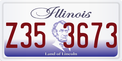 IL license plate Z353673