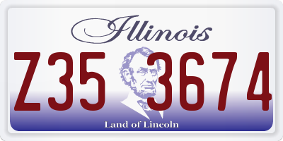 IL license plate Z353674