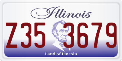 IL license plate Z353679
