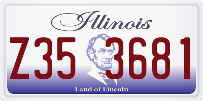 IL license plate Z353681