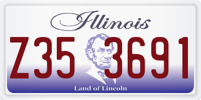 IL license plate Z353691