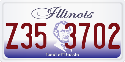 IL license plate Z353702