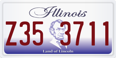 IL license plate Z353711