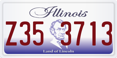 IL license plate Z353713