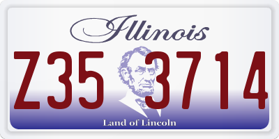 IL license plate Z353714