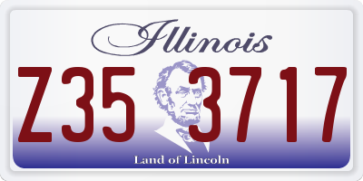 IL license plate Z353717