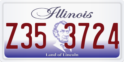 IL license plate Z353724