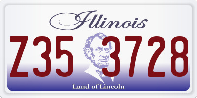 IL license plate Z353728