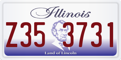 IL license plate Z353731