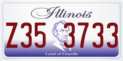 IL license plate Z353733