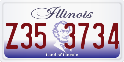 IL license plate Z353734