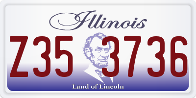 IL license plate Z353736