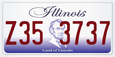 IL license plate Z353737