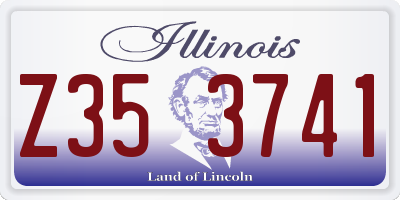 IL license plate Z353741