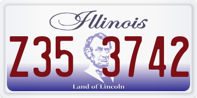 IL license plate Z353742