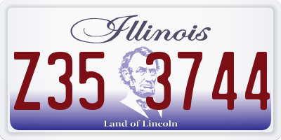 IL license plate Z353744