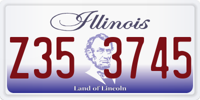 IL license plate Z353745