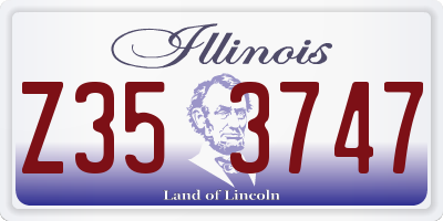IL license plate Z353747