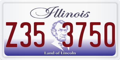 IL license plate Z353750