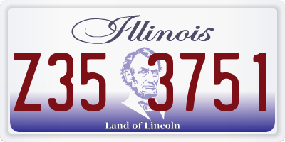 IL license plate Z353751