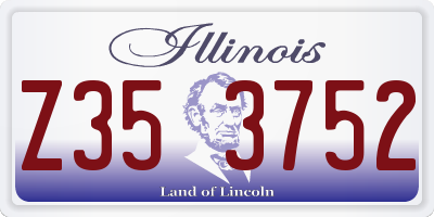 IL license plate Z353752