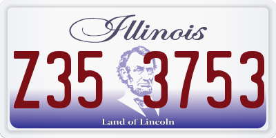 IL license plate Z353753