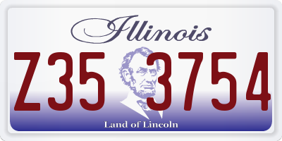 IL license plate Z353754