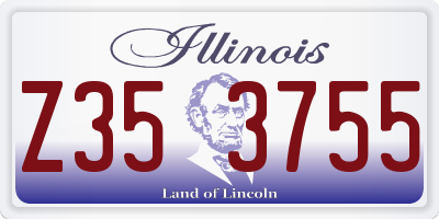 IL license plate Z353755