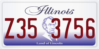 IL license plate Z353756