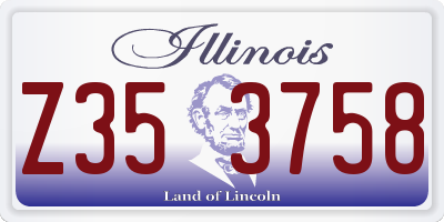 IL license plate Z353758