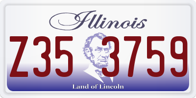 IL license plate Z353759