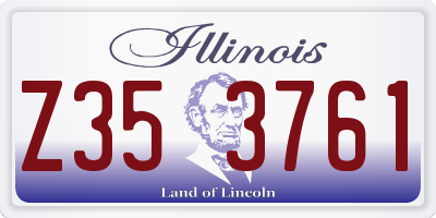 IL license plate Z353761