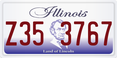 IL license plate Z353767