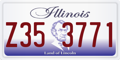 IL license plate Z353771