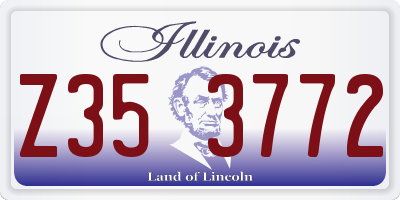 IL license plate Z353772