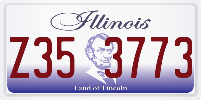 IL license plate Z353773