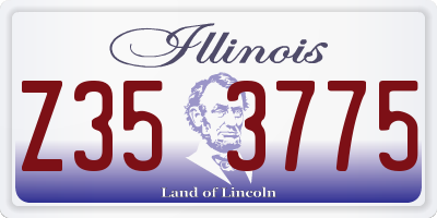 IL license plate Z353775