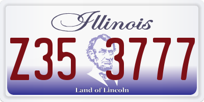 IL license plate Z353777