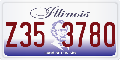 IL license plate Z353780